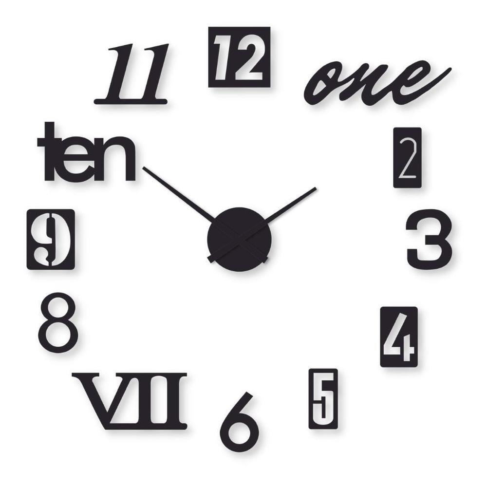 Beautiful Mix Digit Wood Wall Clock