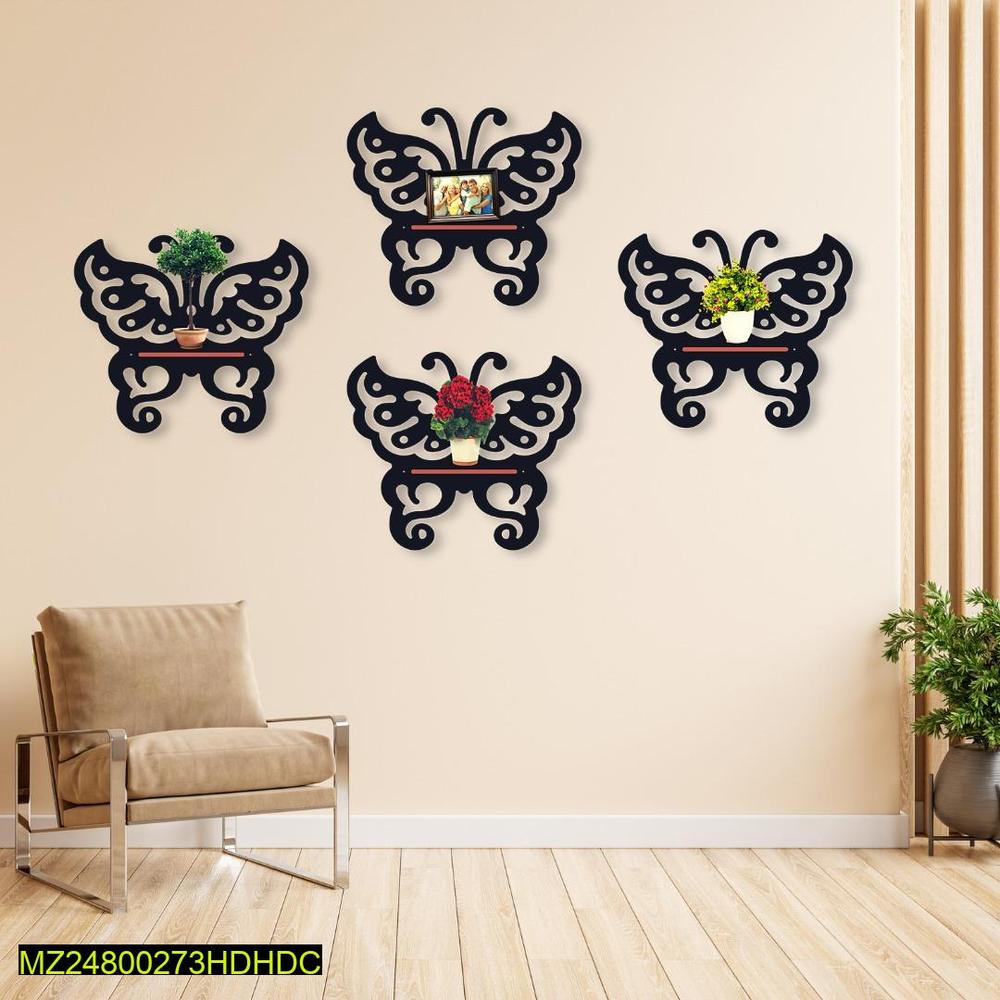 Butterfly Wall Hanging Shelves, Pack of 4