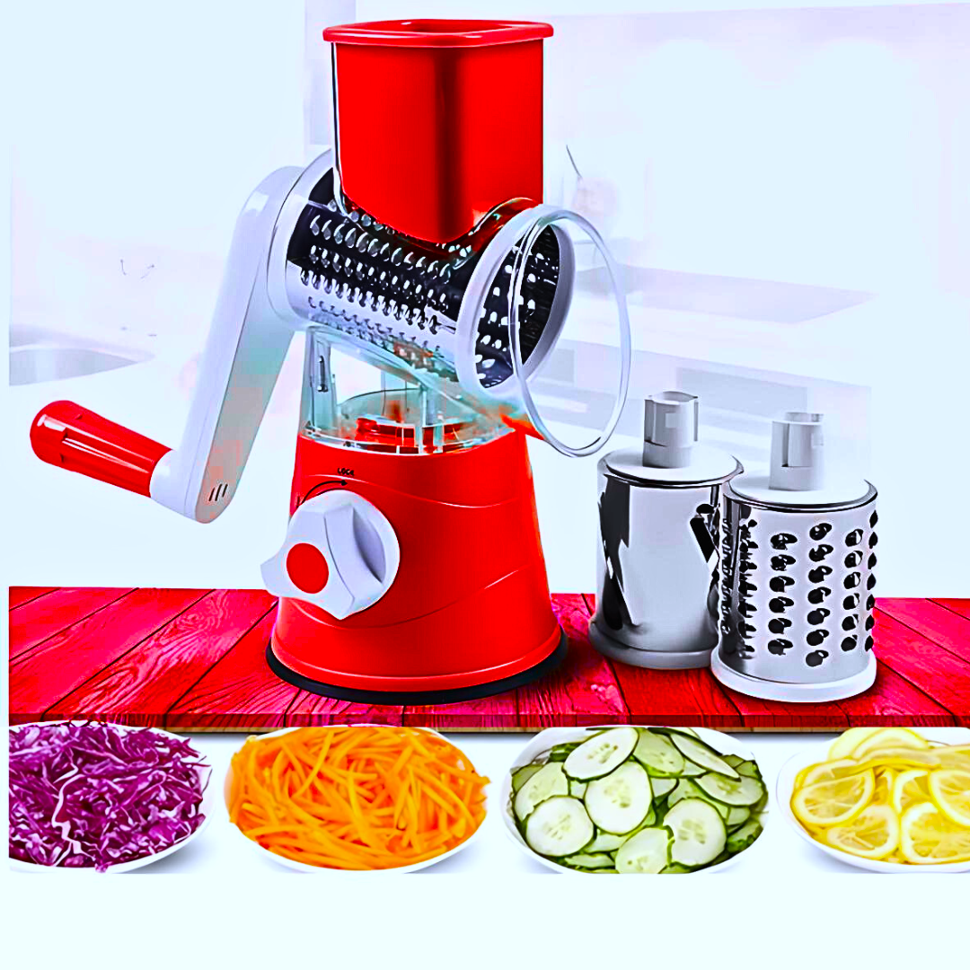 Tabletop Drum Grater | Manual Vegetable Cutter Slicer & Grater